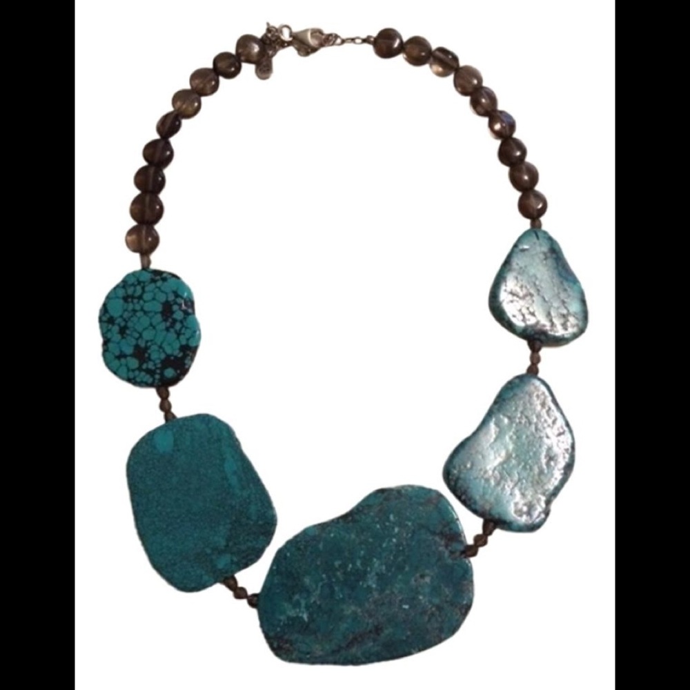 Bares Turquoise And Amethyst Necklace
